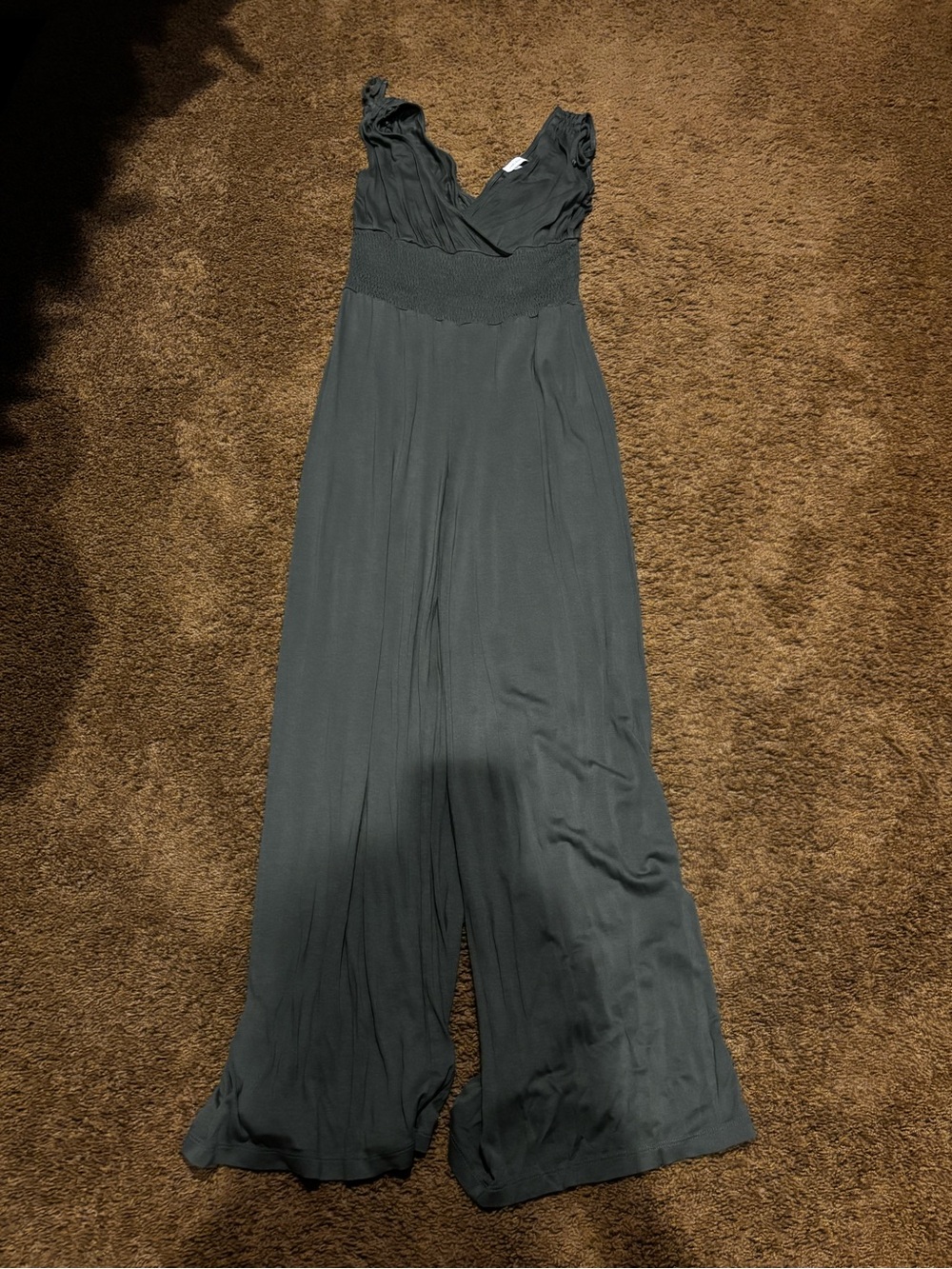 Sleeveless Wide-Leg Jumpsuit in Olive Green